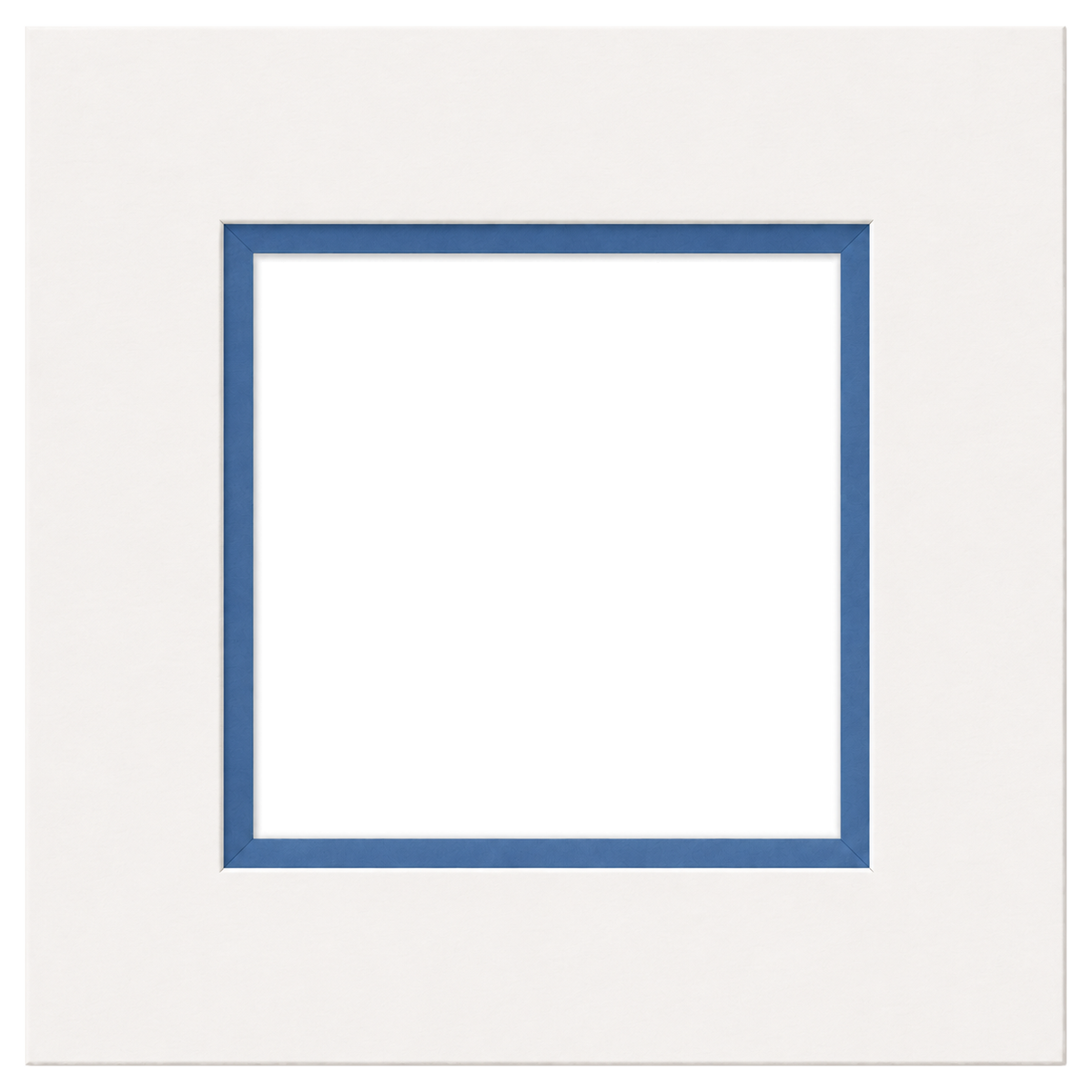 Square Opening — white and coloured matboard example