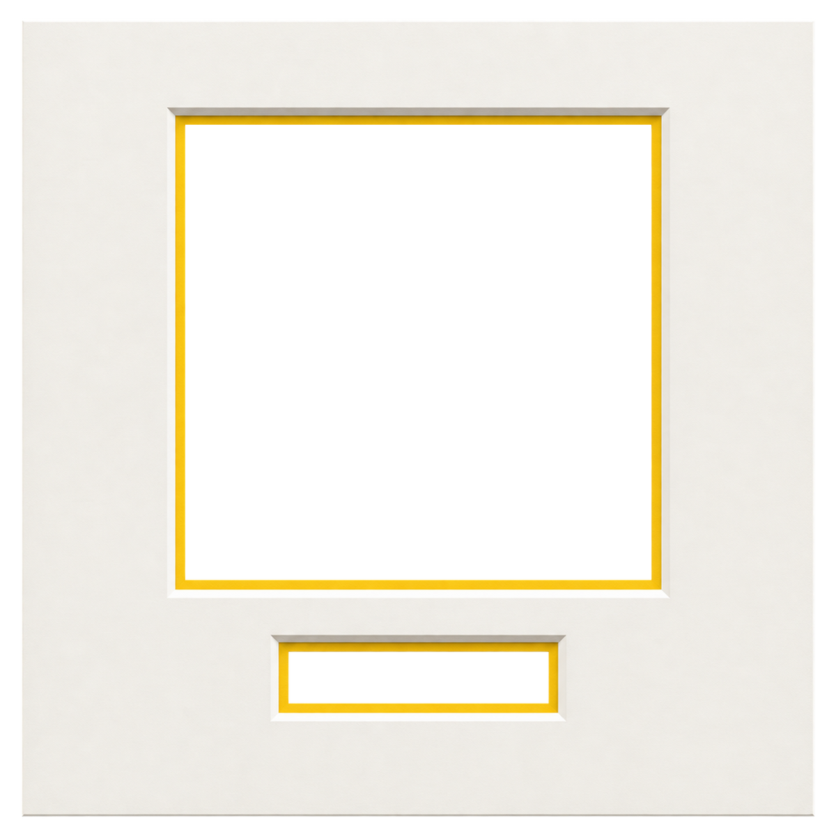 Photo Signature Opening — white and coloured matboard example