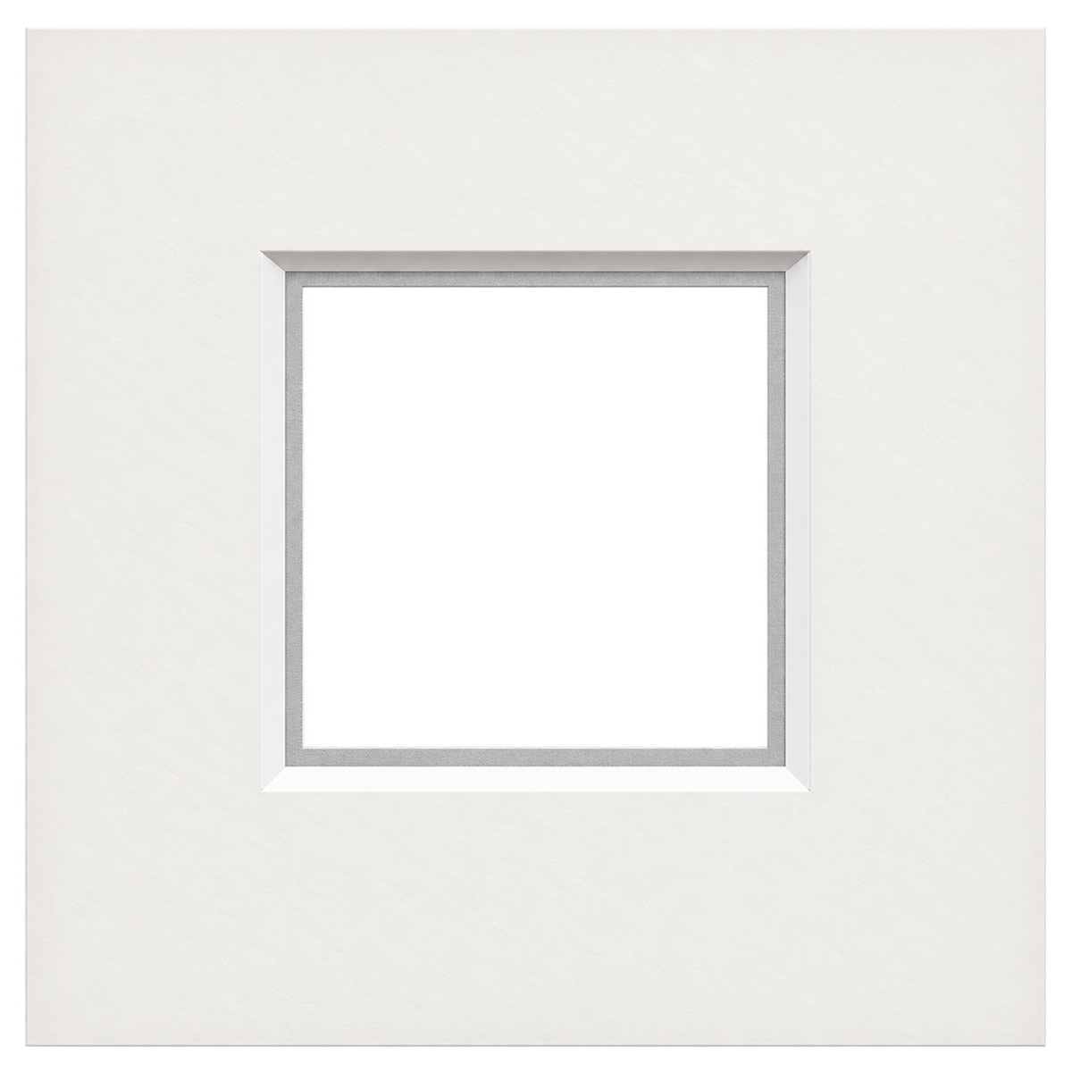 Bevel Cut (White Core) — white and coloured matboard example