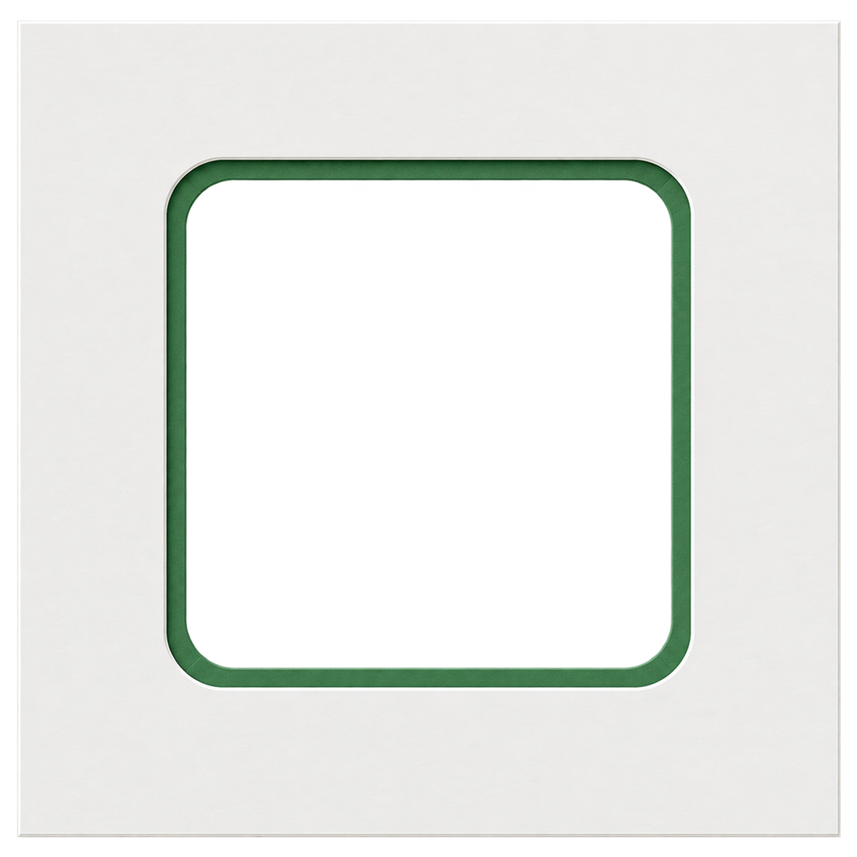 Rounded Corners — white and coloured matboard example