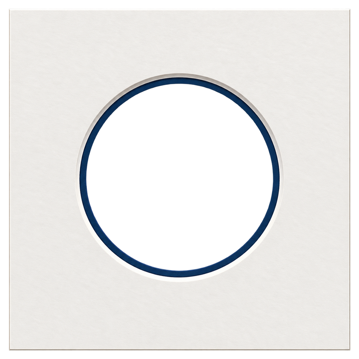 Circular Opening — white and coloured matboard example