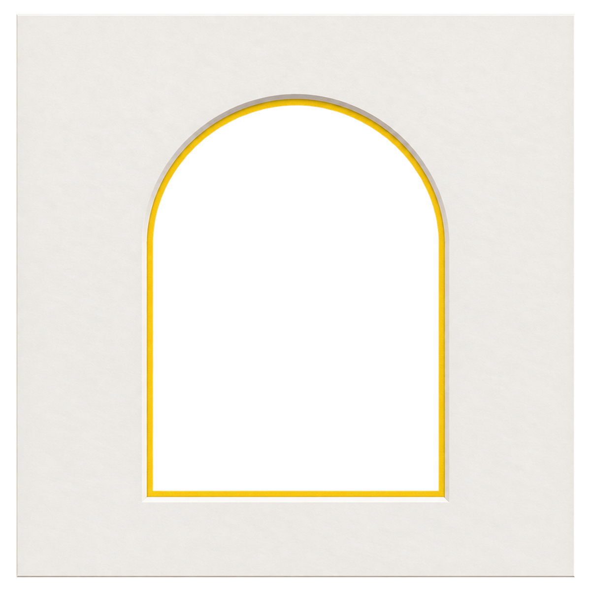 Arch Opening — white and coloured matboard example