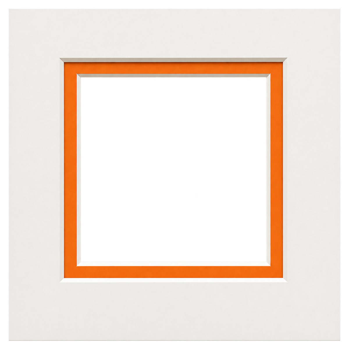 Double Mat with Reveal — white and coloured matboard example
