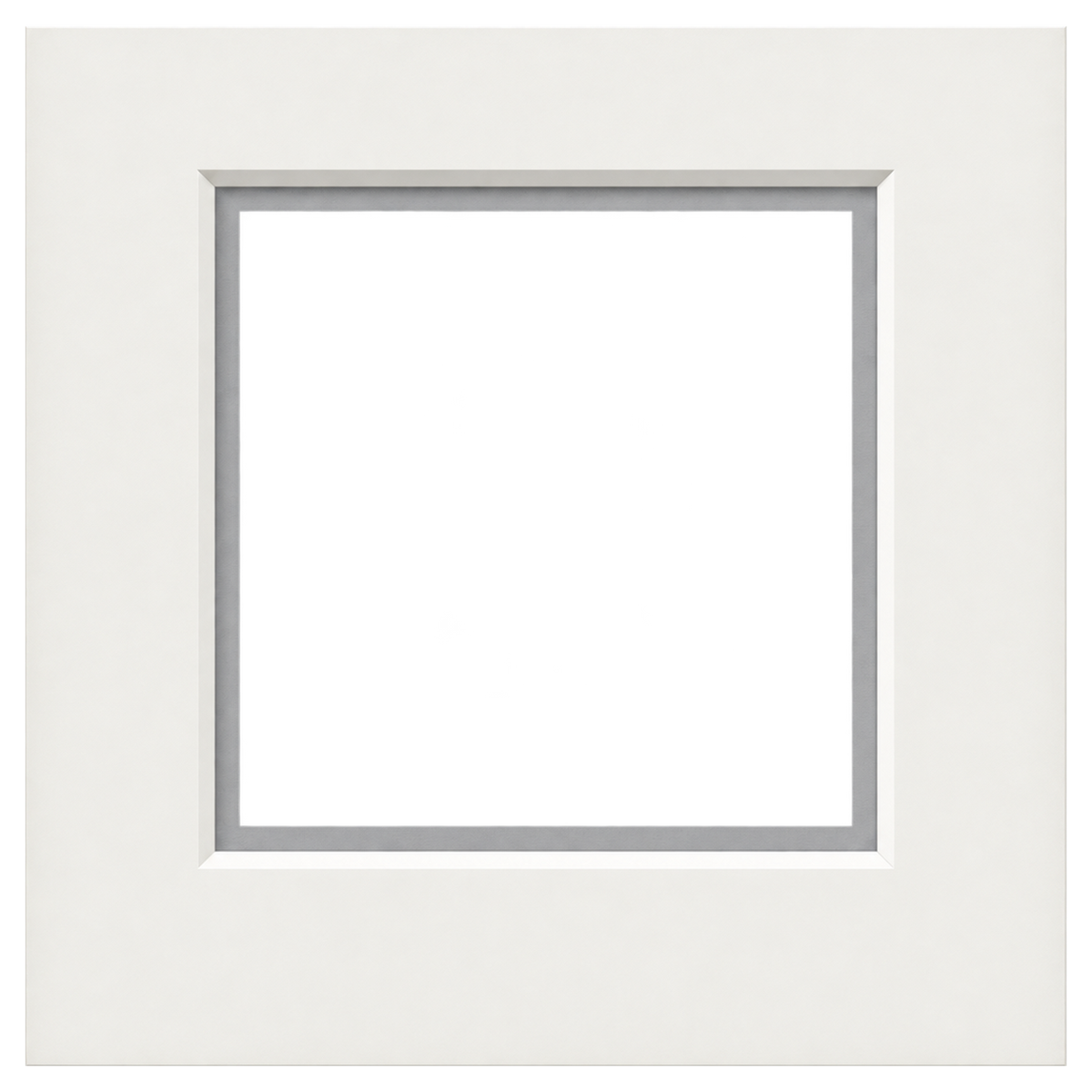 Weighted Bottom Border — white and coloured matboard example