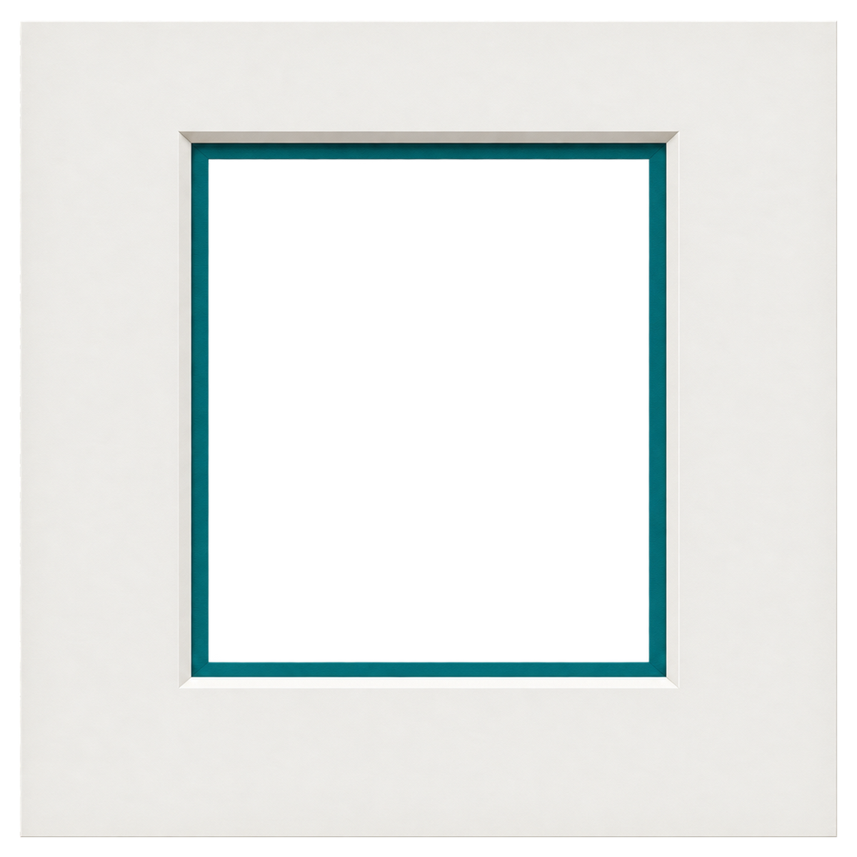 Narrow Top & Wide Sides — white and coloured matboard example